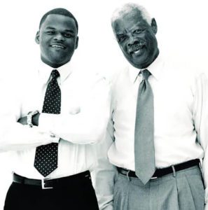 Bernard Williams (left) and mentor Earl “Skip” Williams (v3)